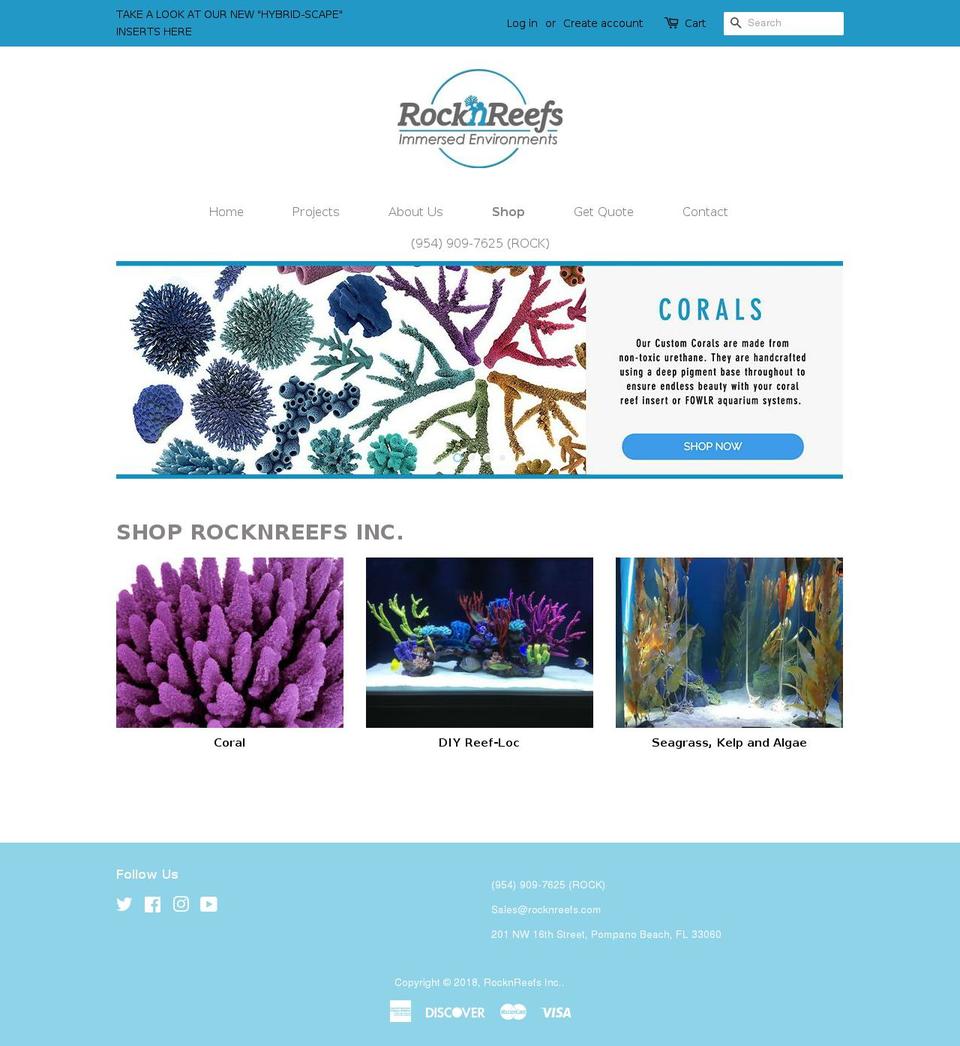 rocknreefsshop.com shopify website screenshot
