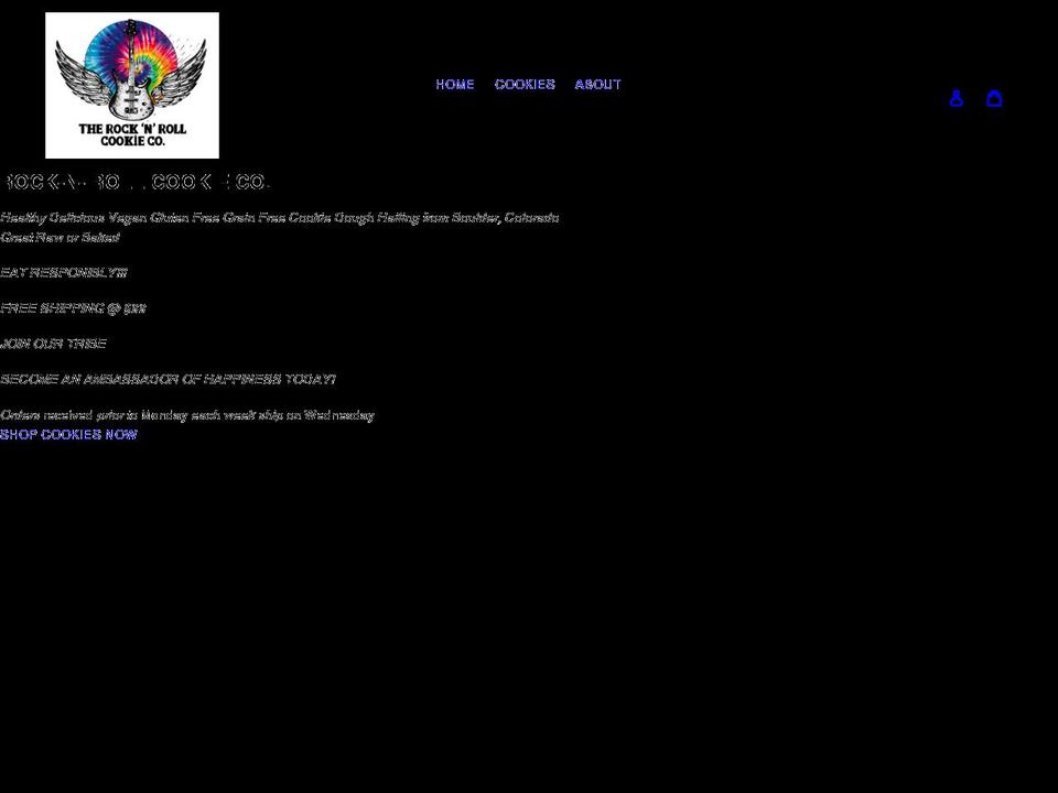 rocknrollcookies.com shopify website screenshot