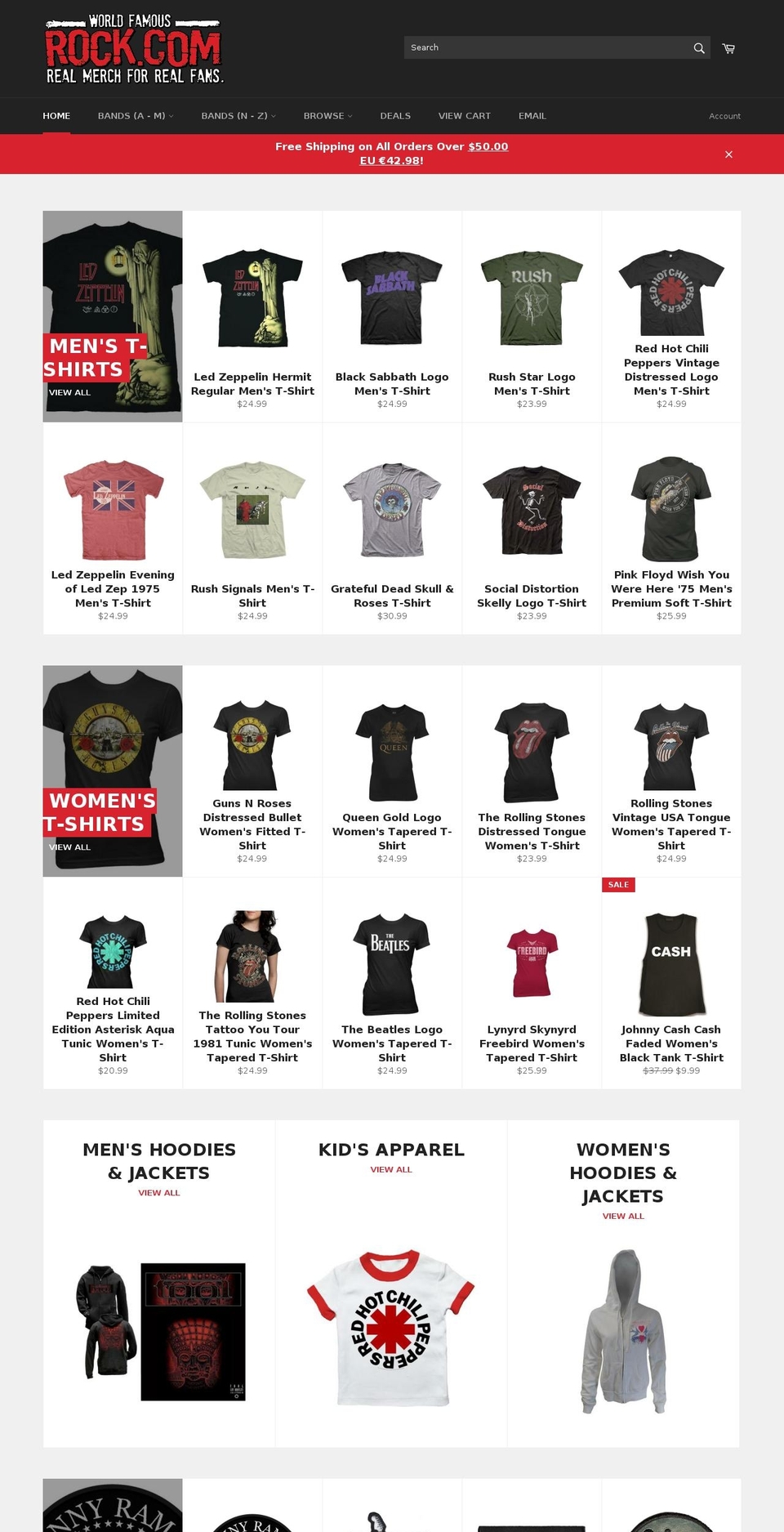 rocknrollgallery.com — Shopify storefront screenshot