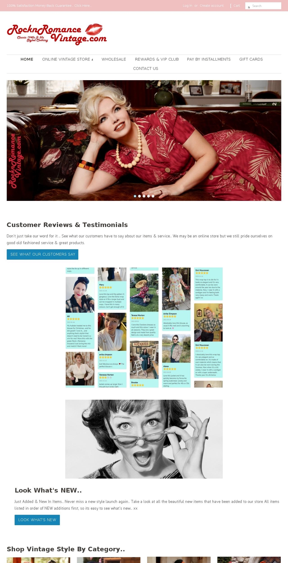 rocknromancevintage.com shopify website screenshot