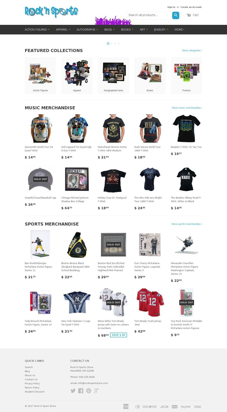 rocknsportstore.com shopify website screenshot