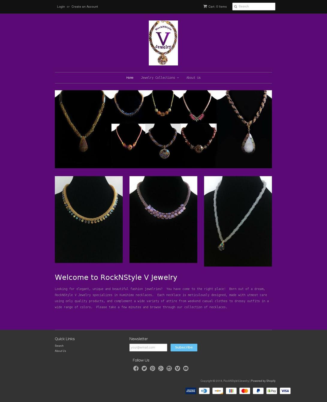 rocknstylevjewelry.com shopify website screenshot