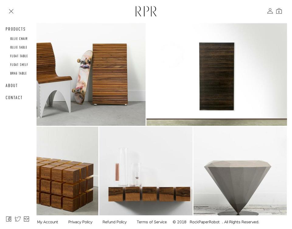 rockpaperrobot.com shopify website screenshot