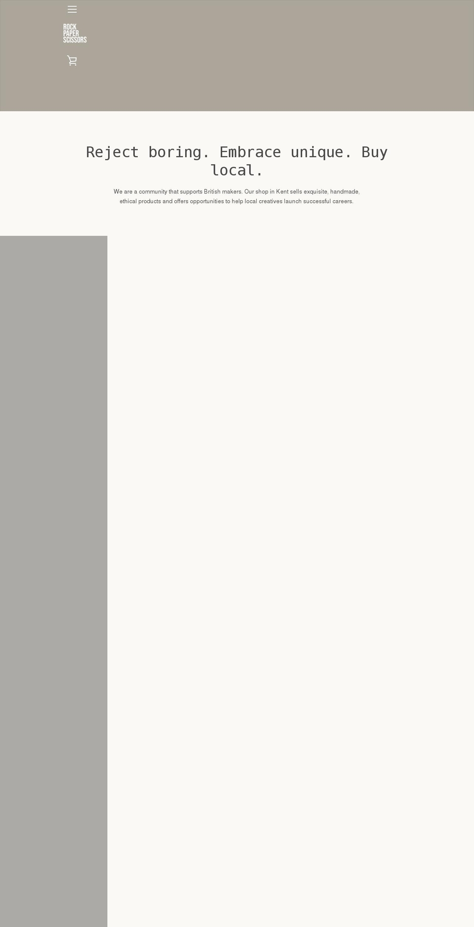 rockpaperscissors.co.uk shopify website screenshot
