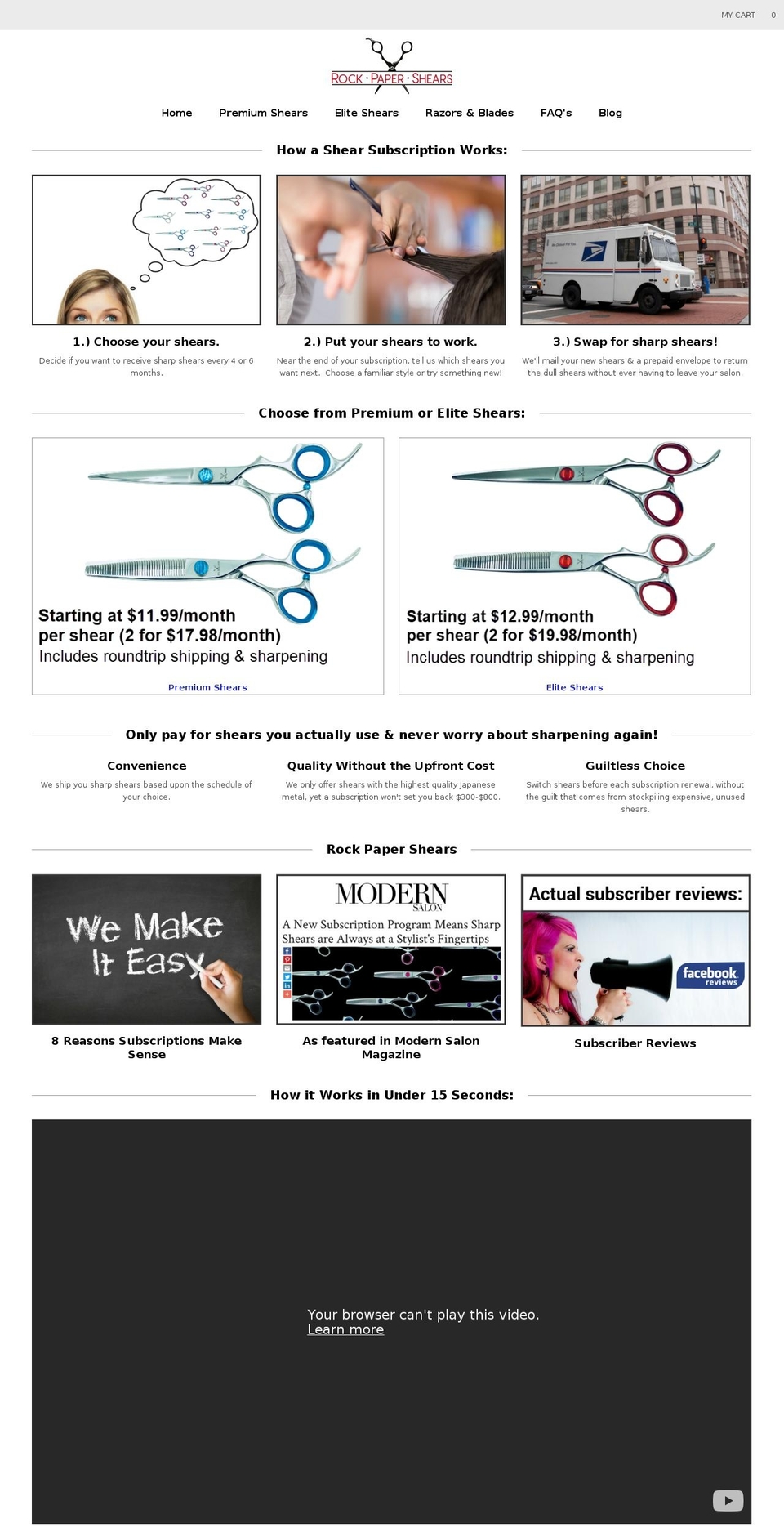 rockpapershear.com — Shopify storefront screenshot