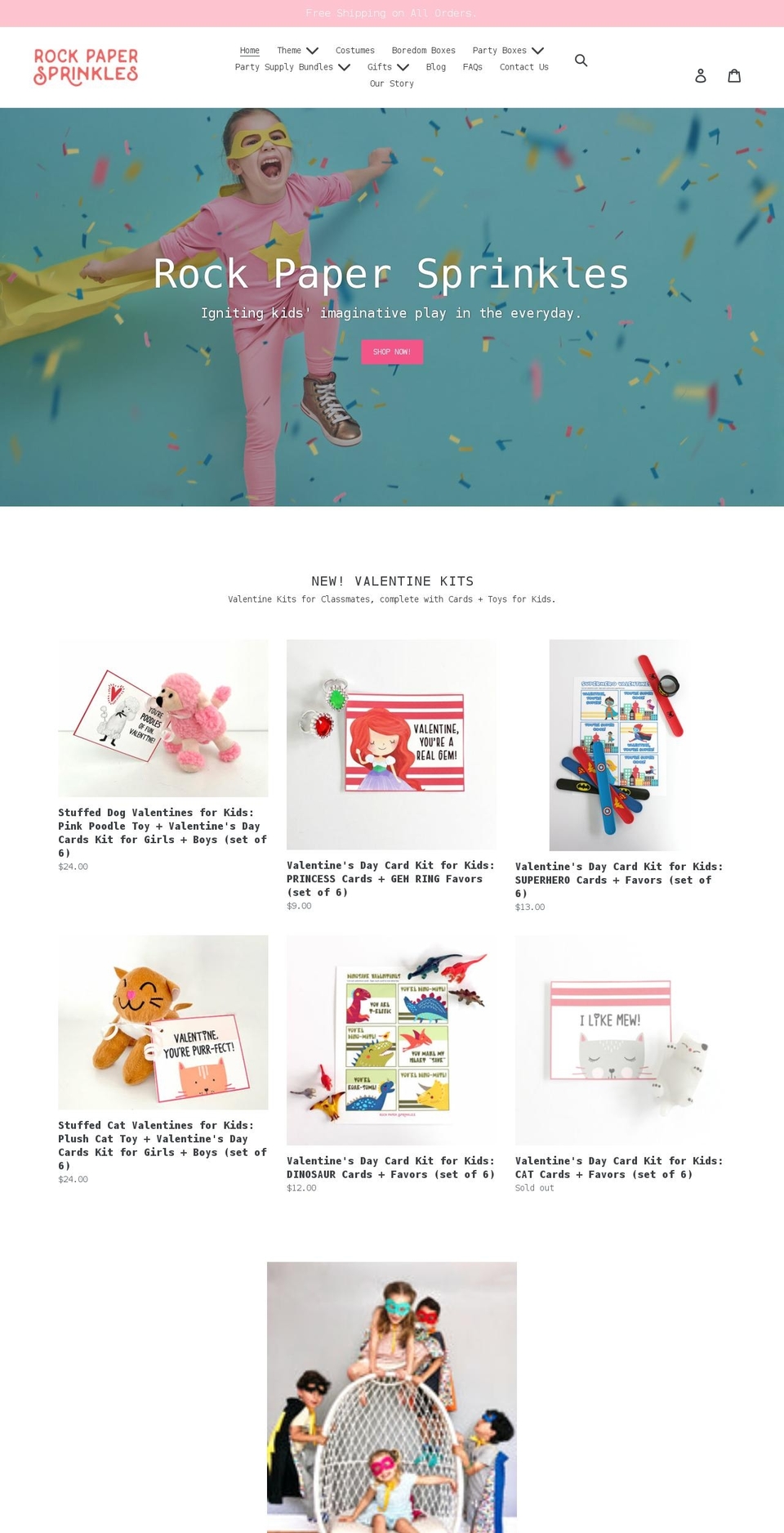 rockpapersprinkles.com shopify website screenshot
