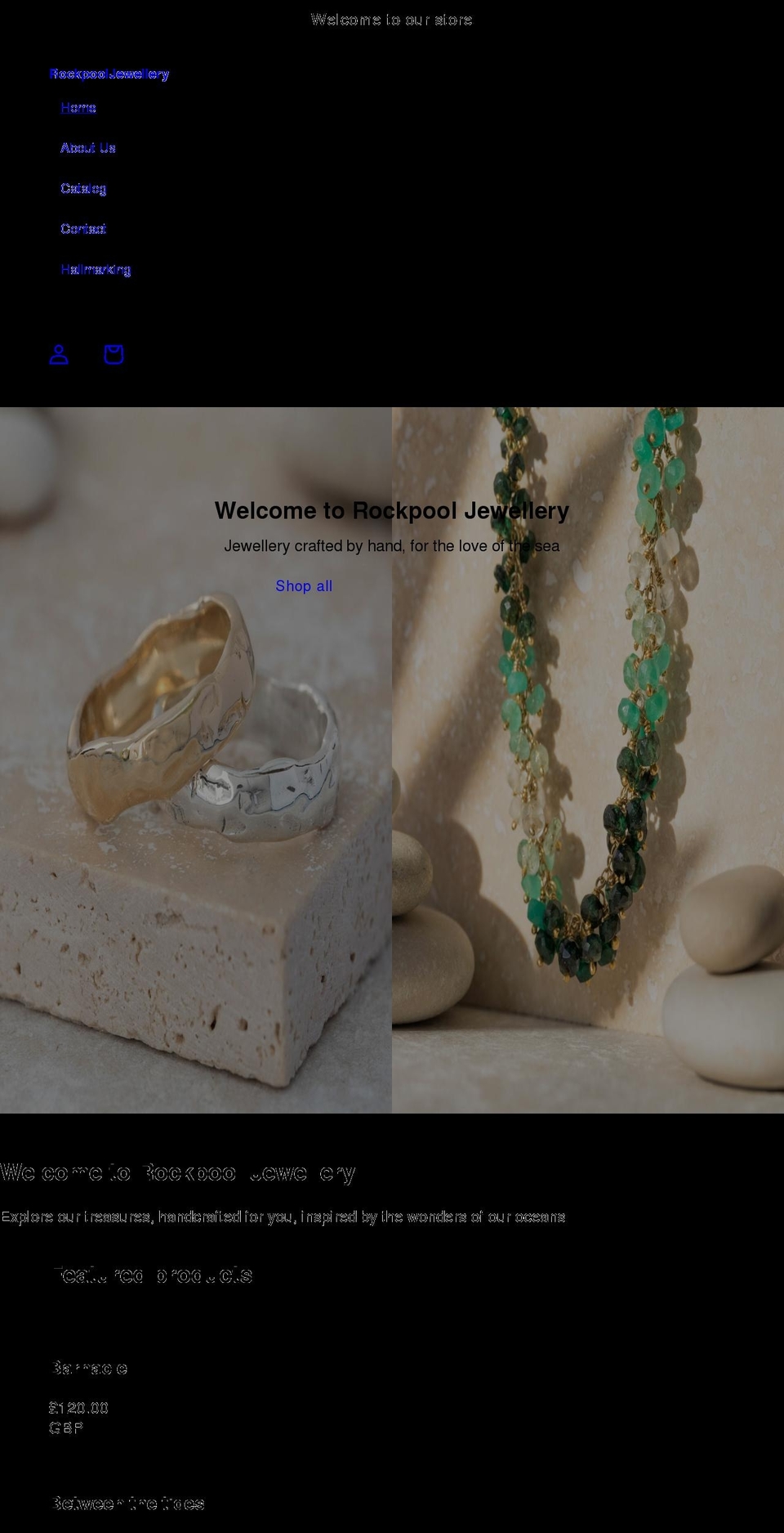 rockpooljewellery.com shopify website screenshot