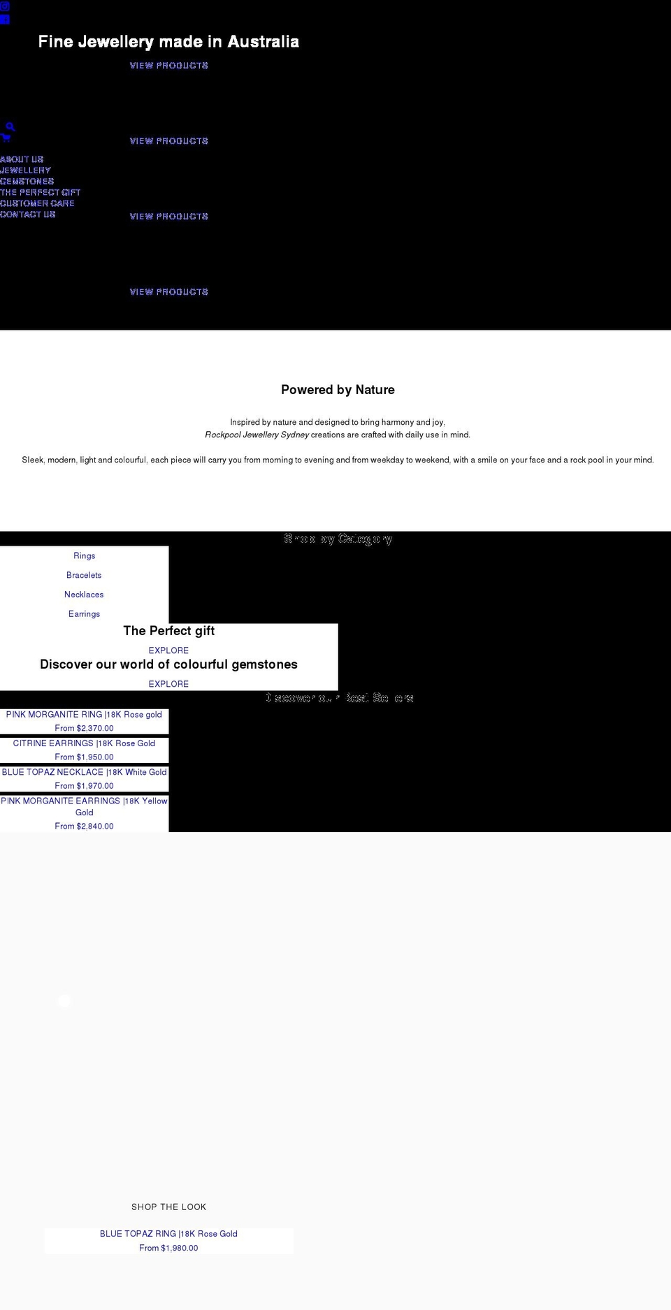 rockpooljewellerysydney.com shopify website screenshot