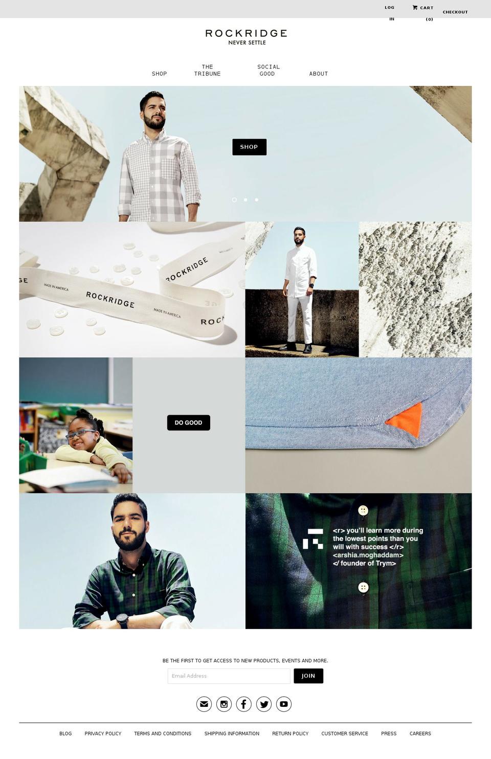 rockridgesf.com shopify website screenshot