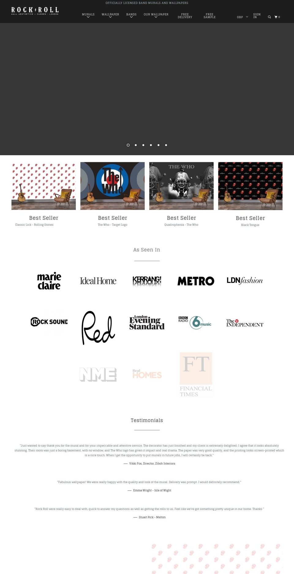 rockroll.co.uk shopify website screenshot