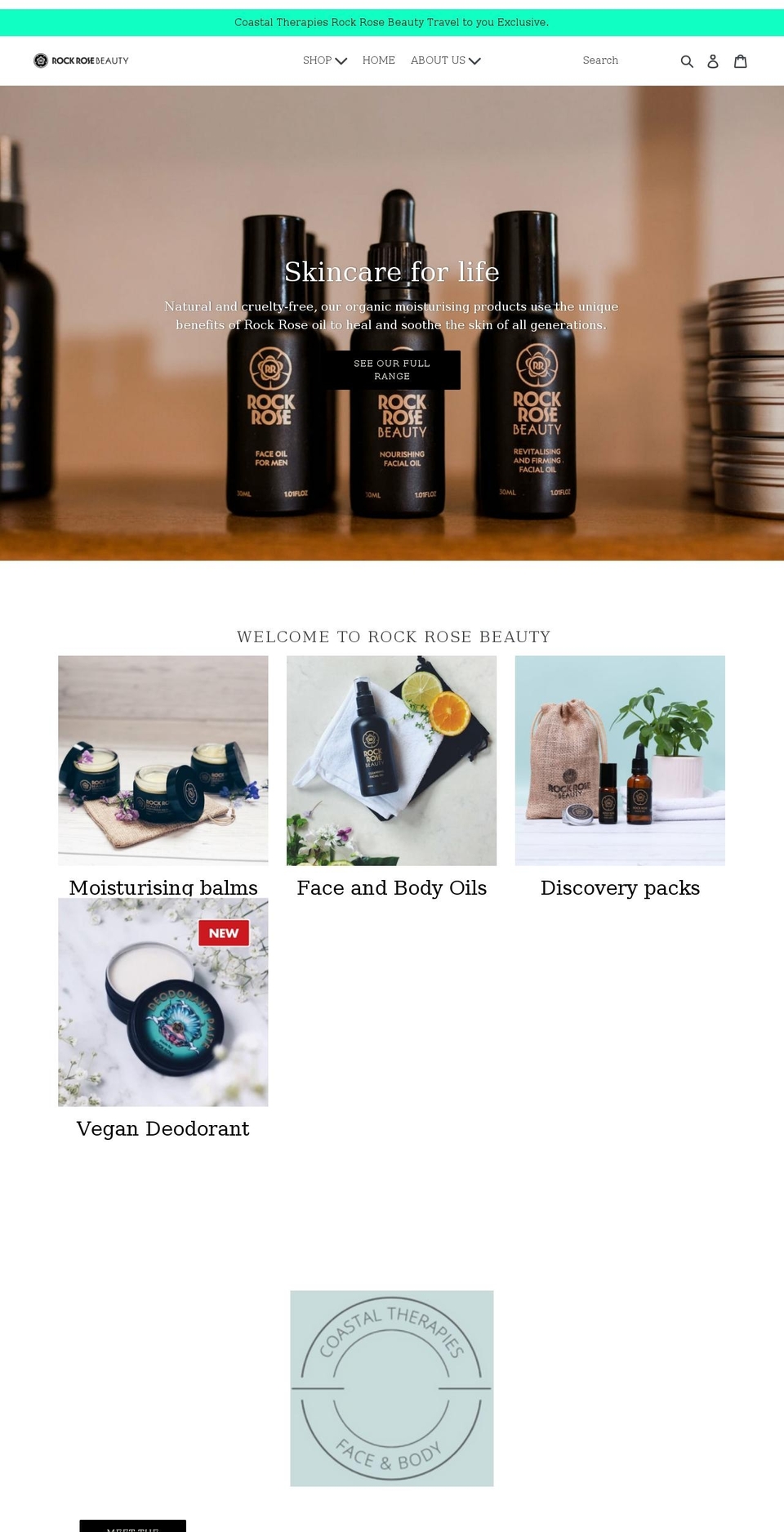 rockrosebeauty.co.uk shopify website screenshot