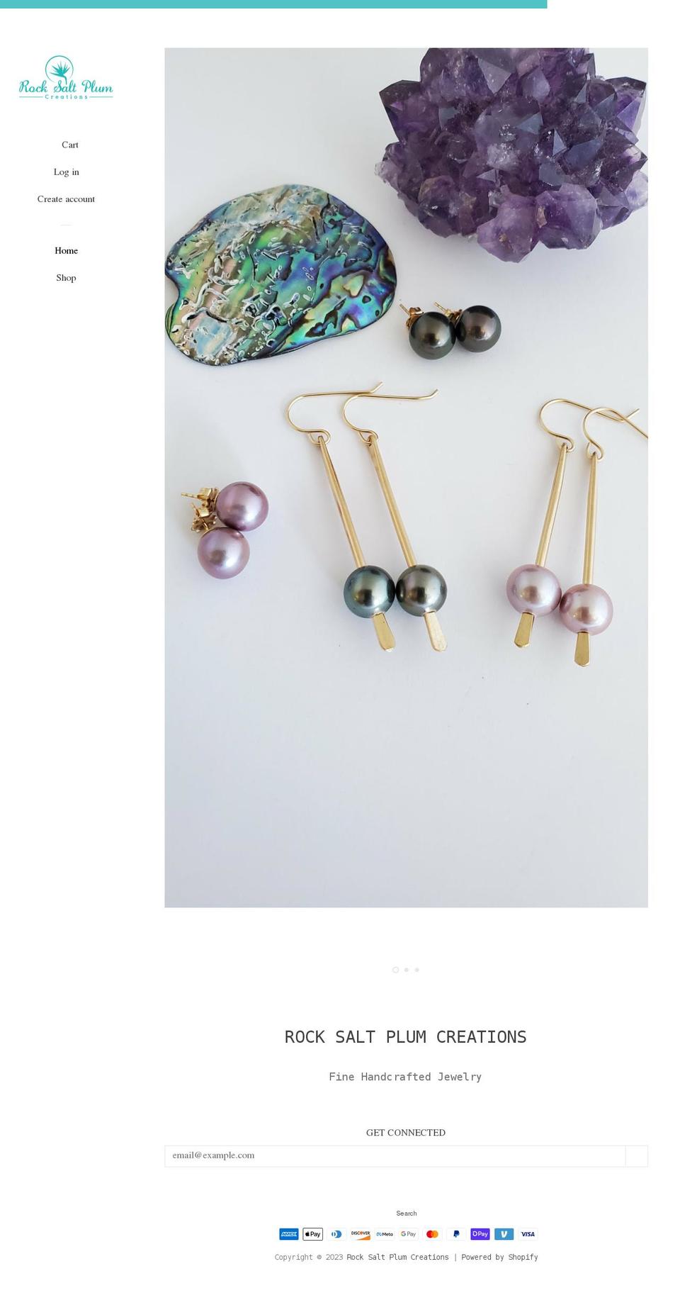 rocksaltplumcreations.com shopify website screenshot