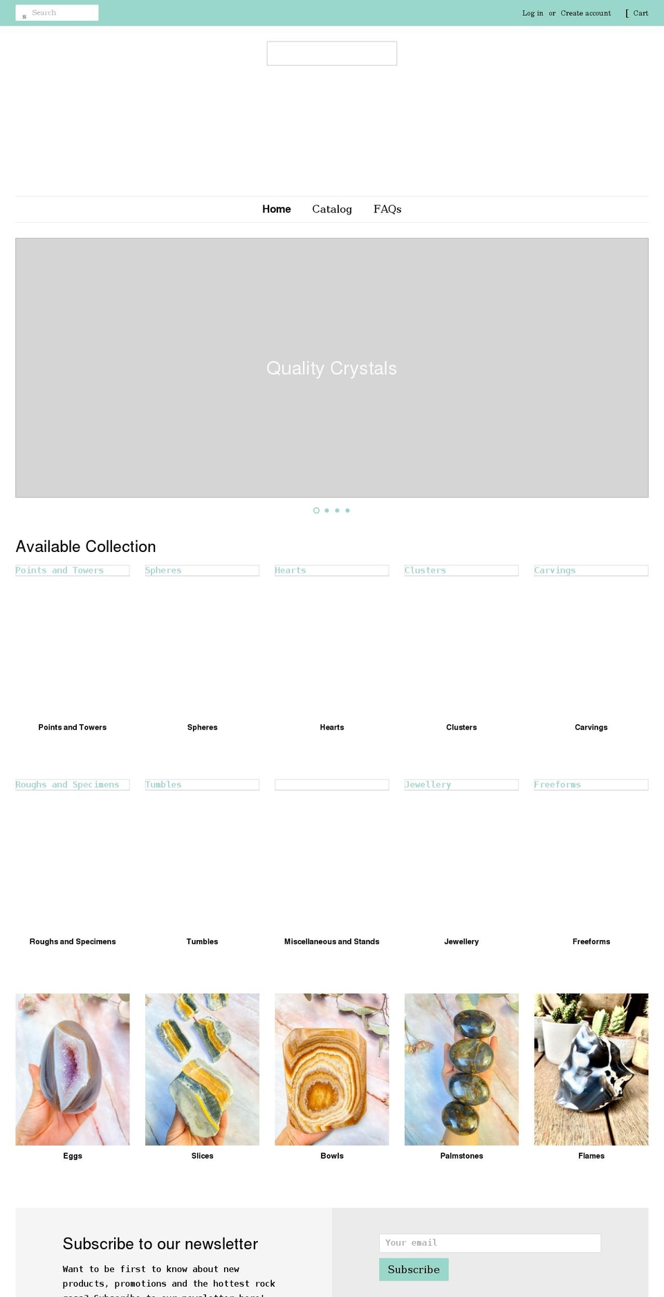 rocksandsoul.com shopify website screenshot