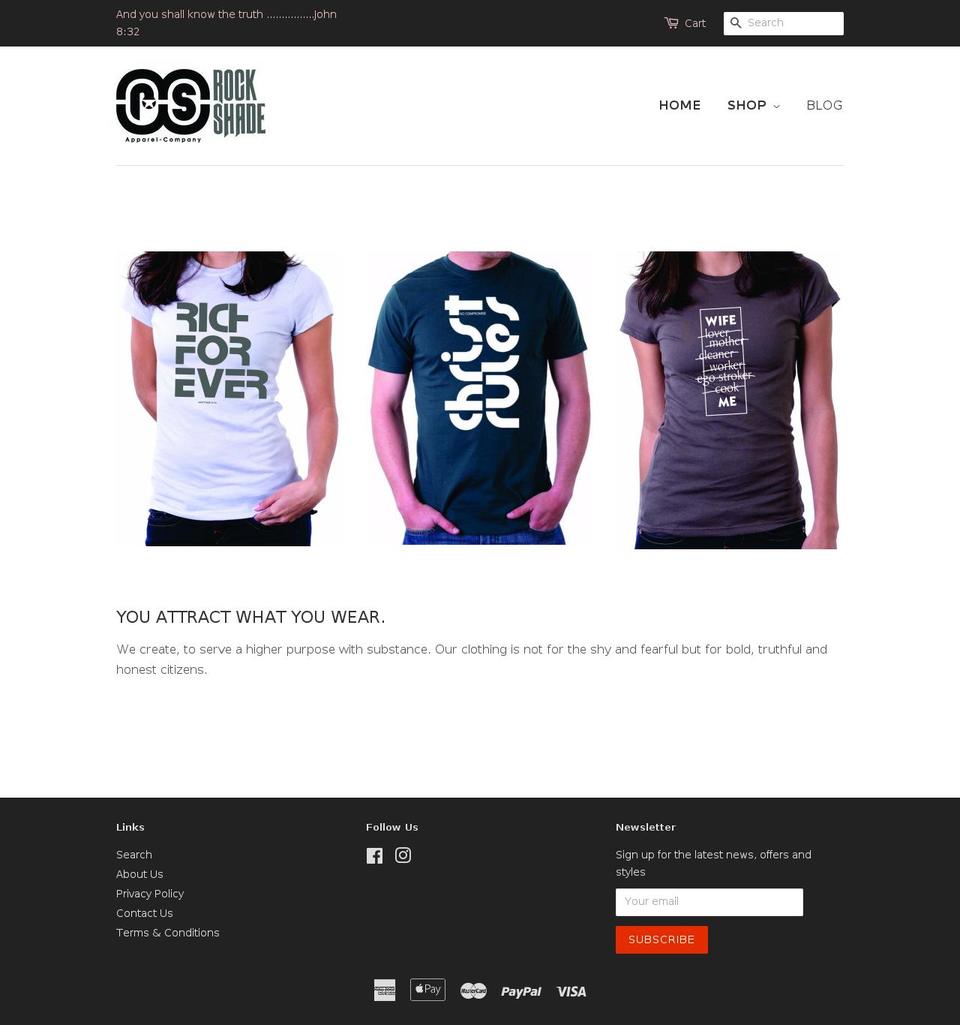 rockshade.com — Shopify storefront screenshot