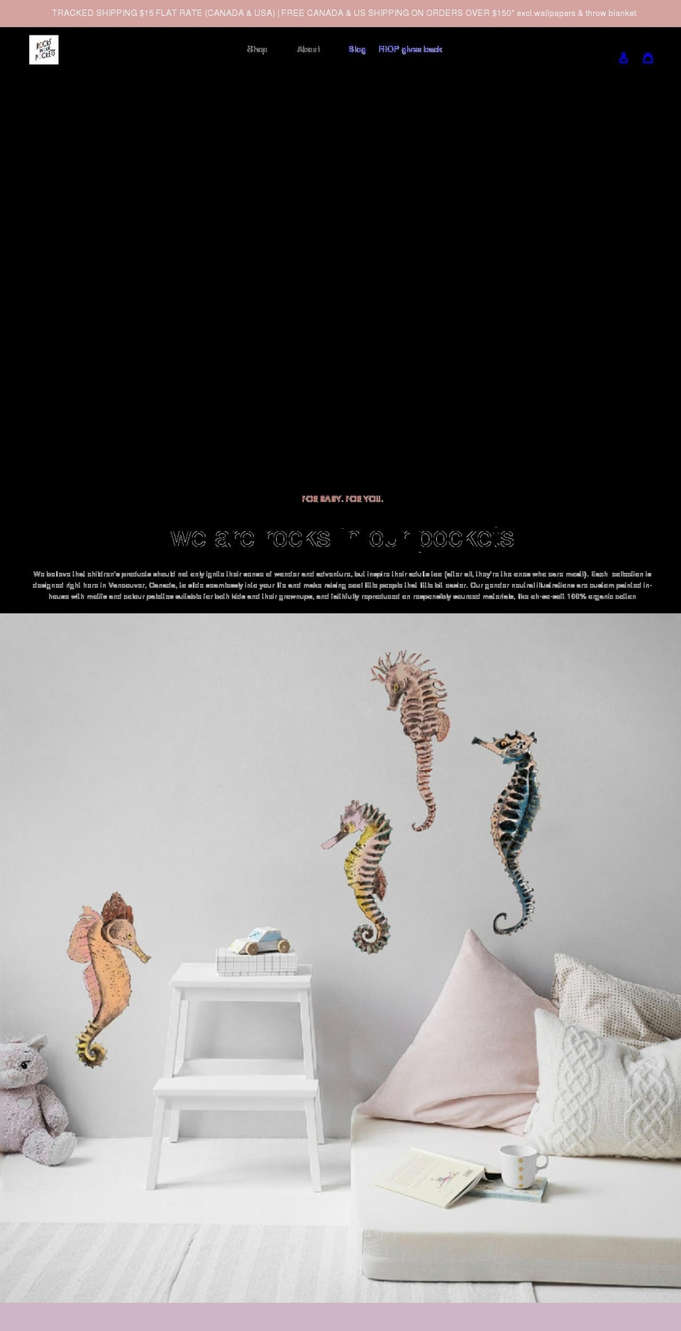 rocksinourpockets.com shopify website screenshot