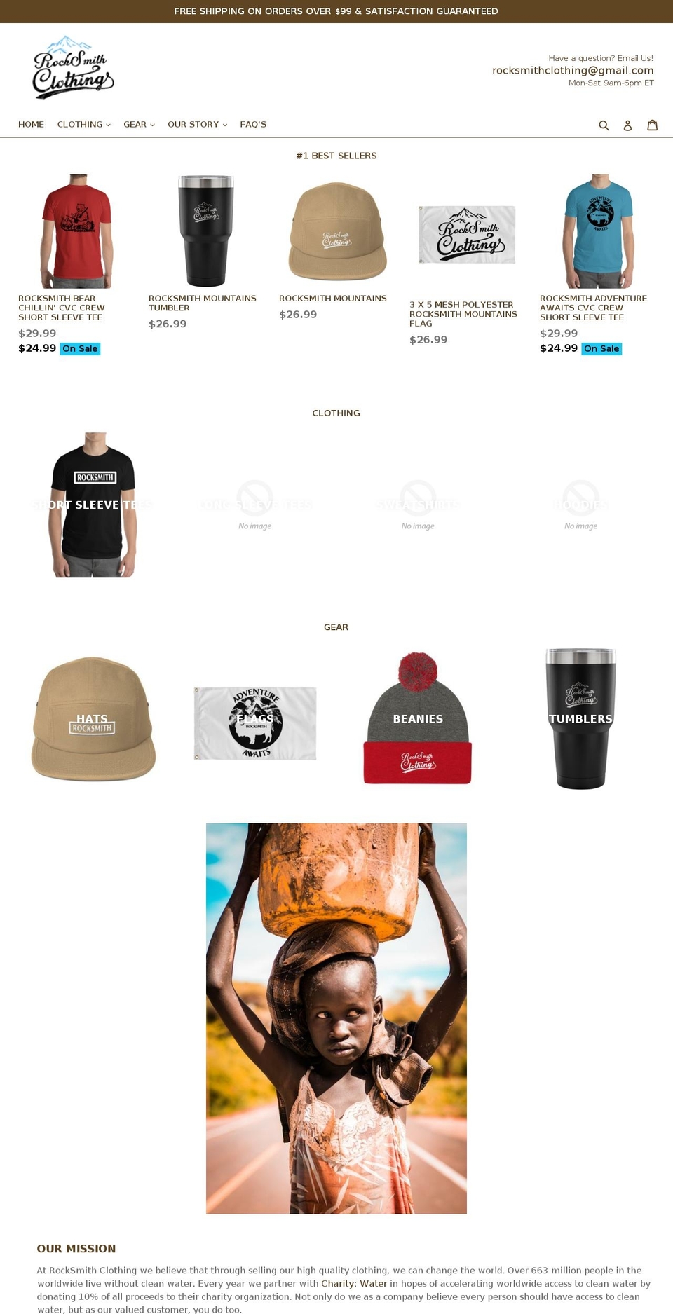rocksmithclothing.com — Shopify storefront screenshot