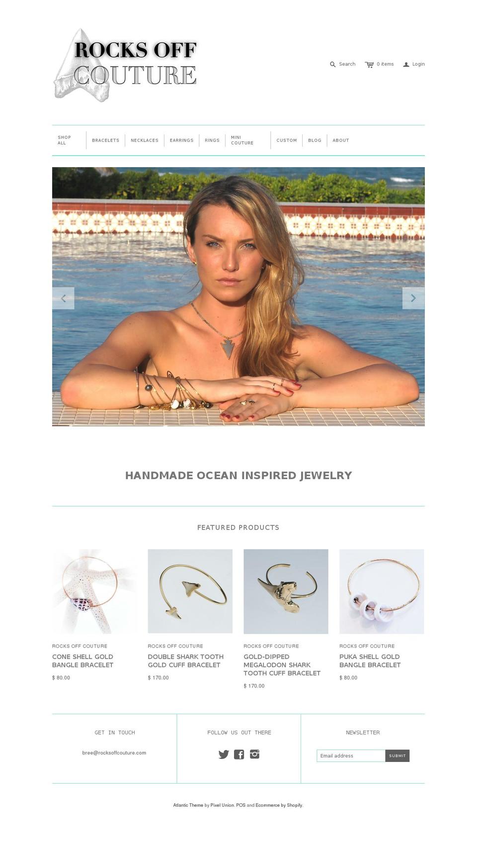 rocksoffcouture.net shopify website screenshot