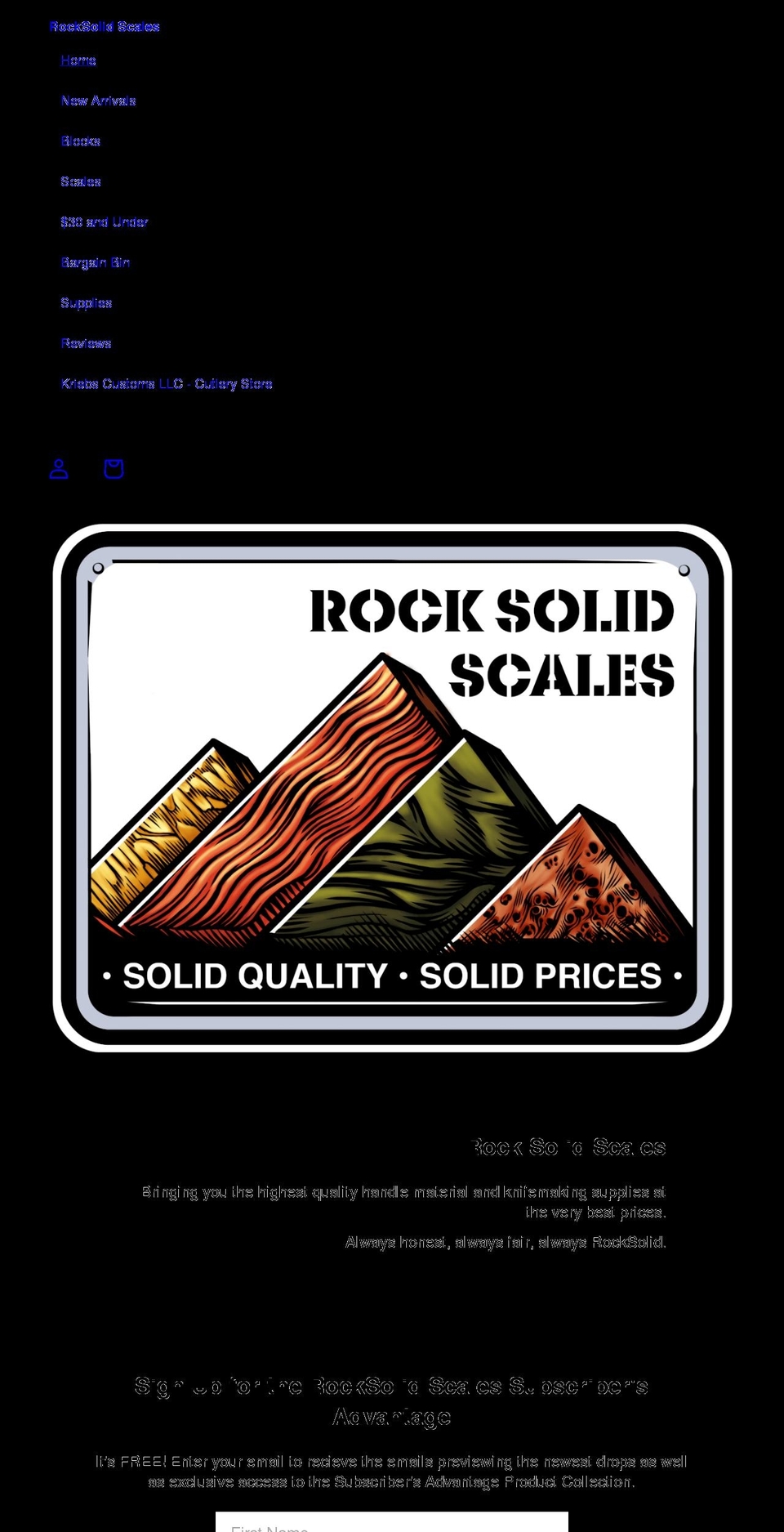 rocksolidscales.com shopify website screenshot