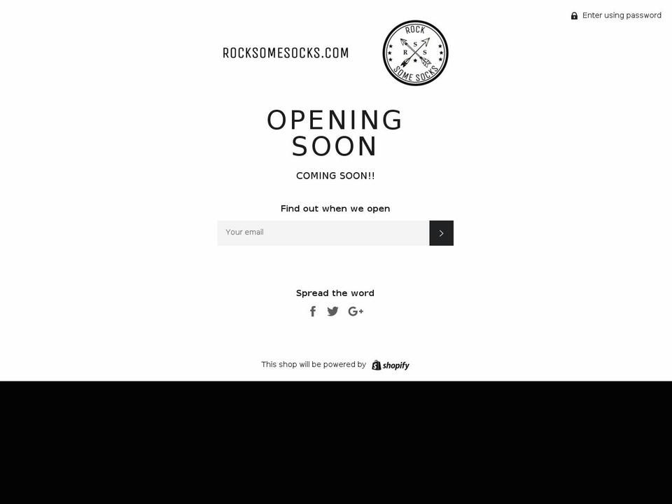 rocksomesocks.com — Shopify storefront screenshot