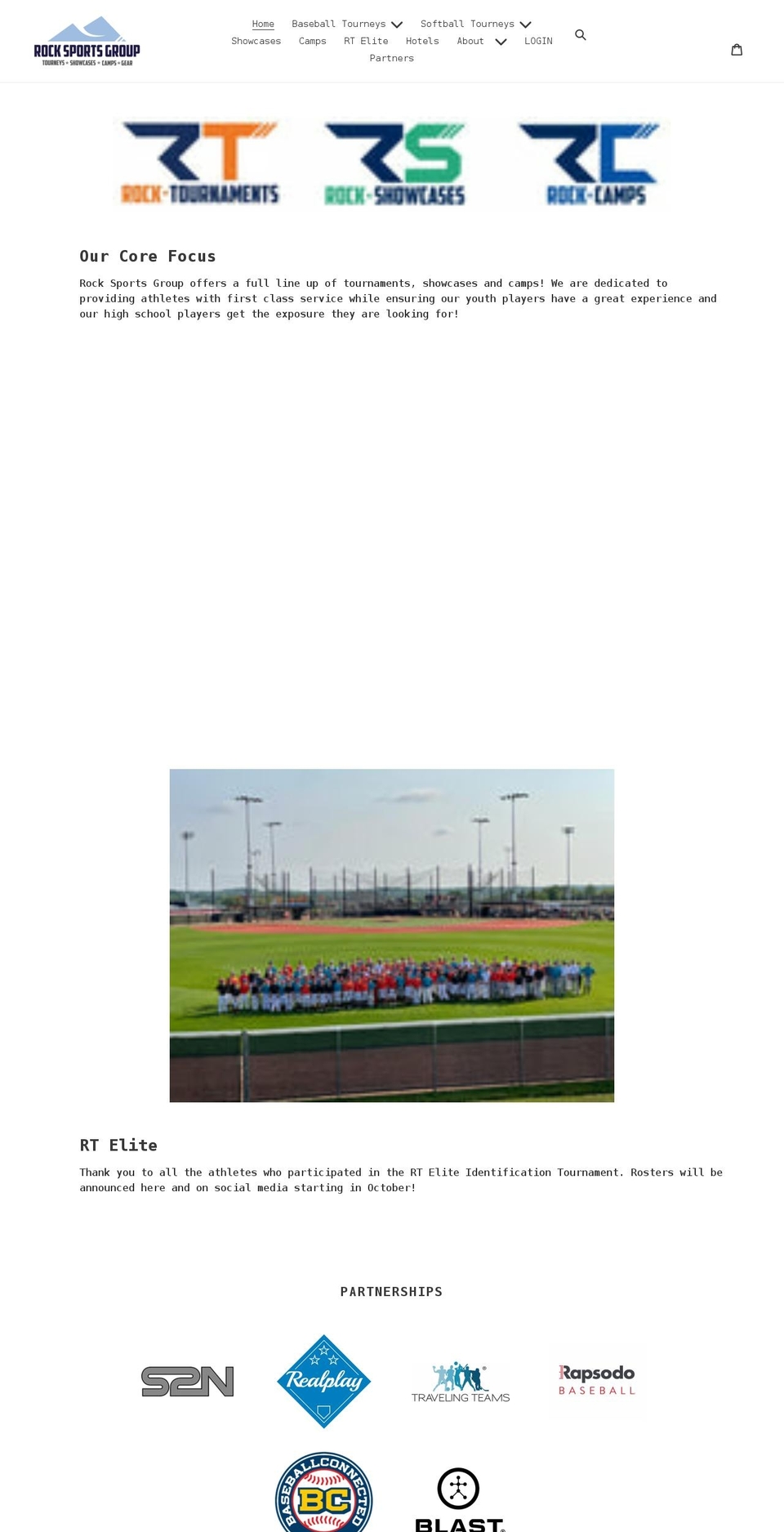 rocksportsgroup.com shopify website screenshot