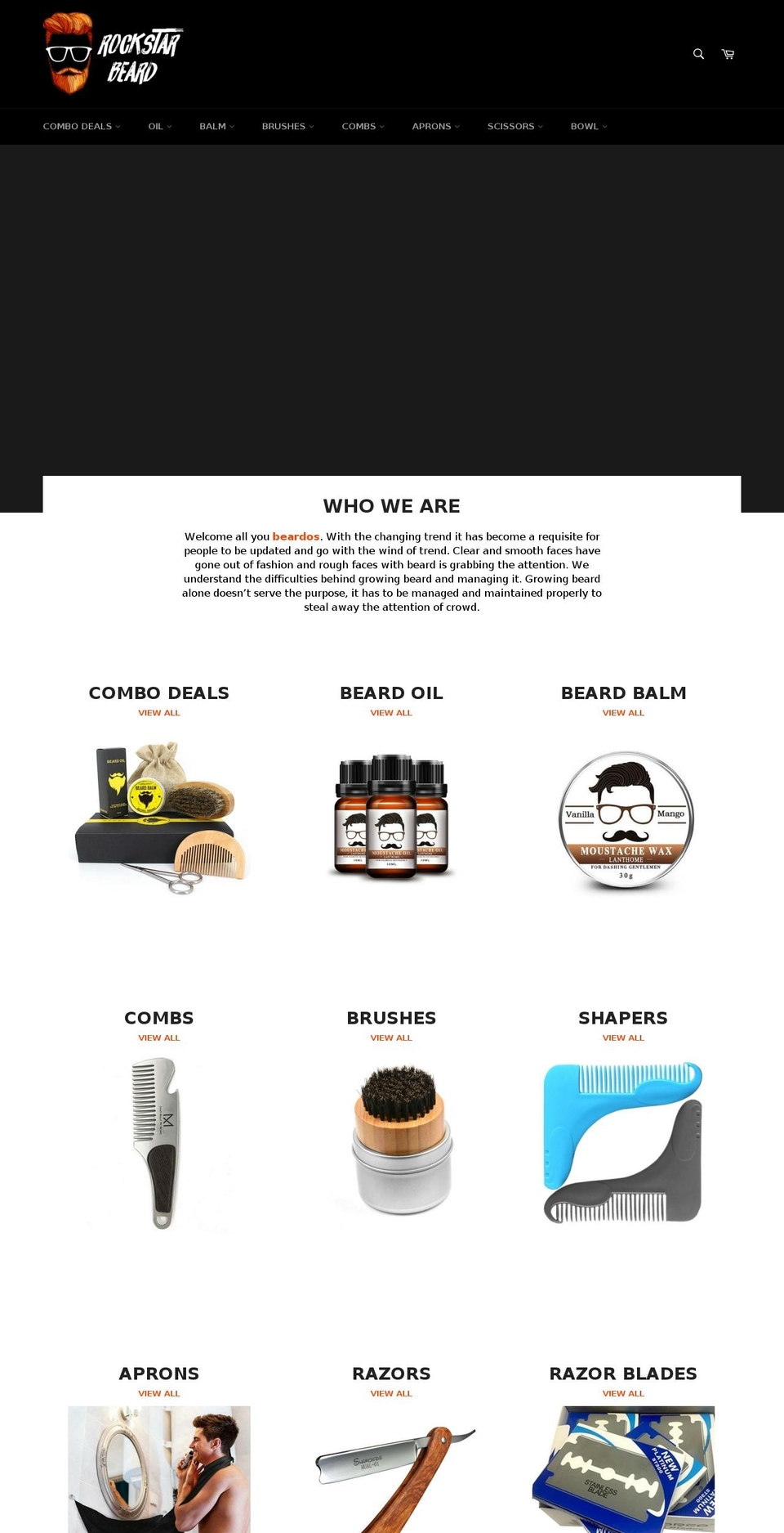 kia_theme_first_Version Shopify theme site example rockstarbeard.com