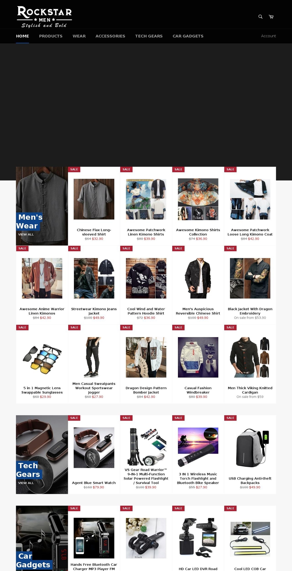 rockstarmen.com — Shopify storefront screenshot
