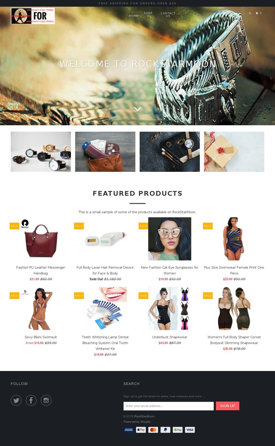 rockstarmoon.com — Shopify storefront screenshot