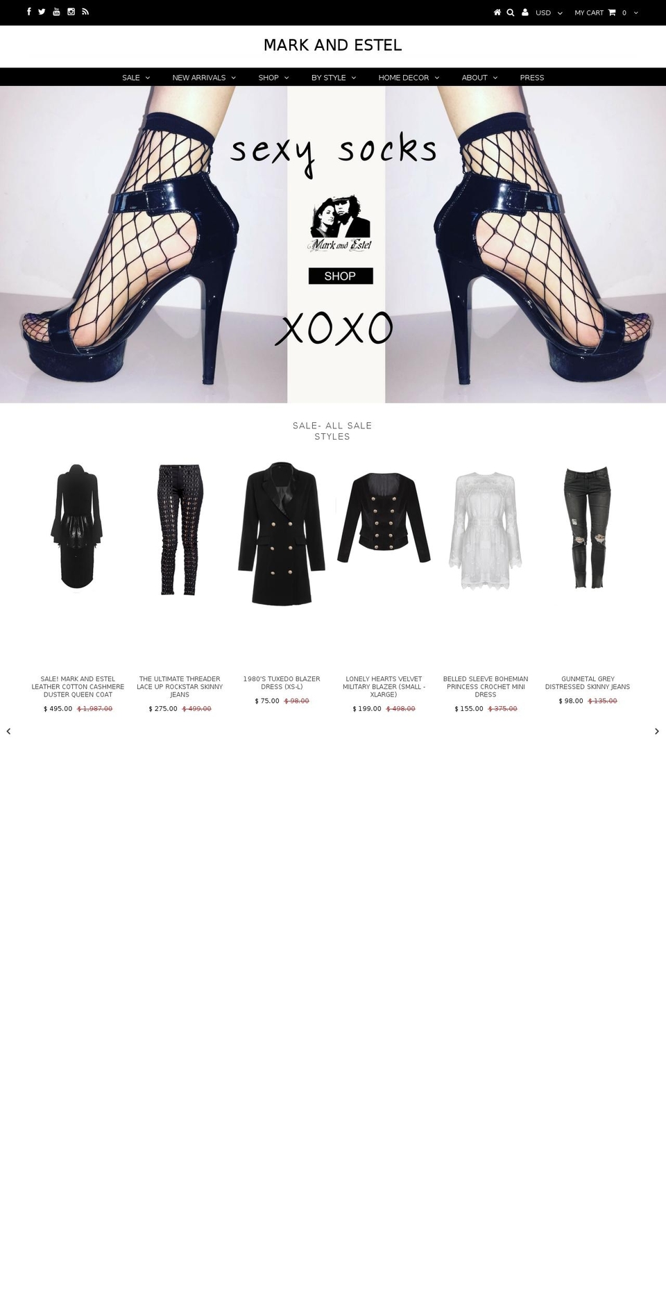 rockstarsfashion.com shopify website screenshot