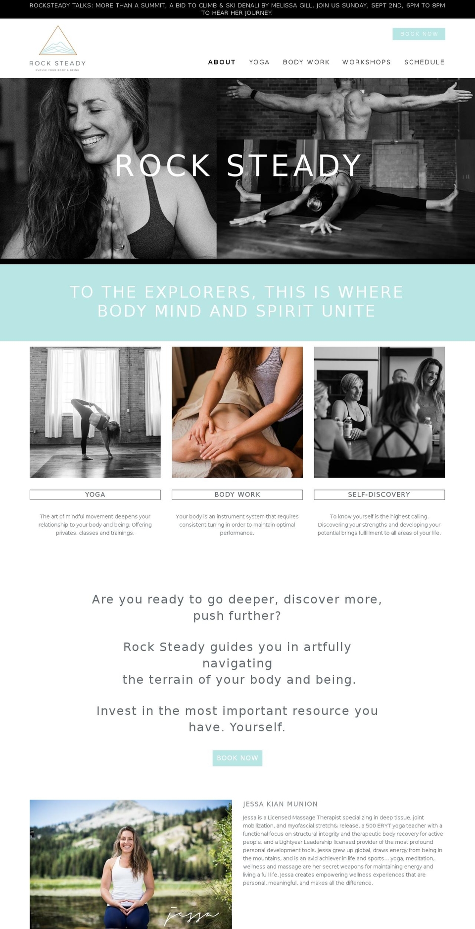 rocksteadybodyworks.com shopify website screenshot