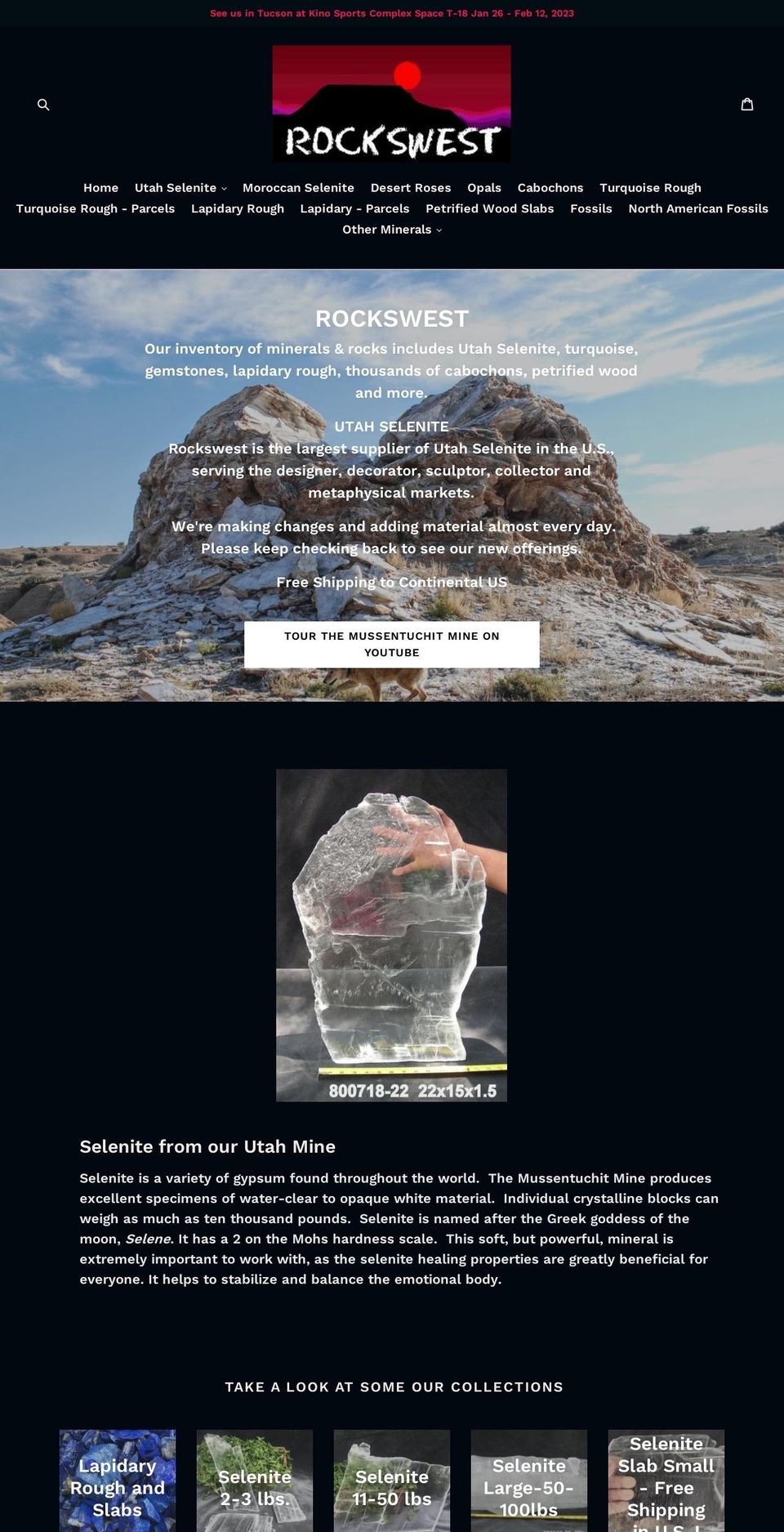rockswest.com shopify website screenshot