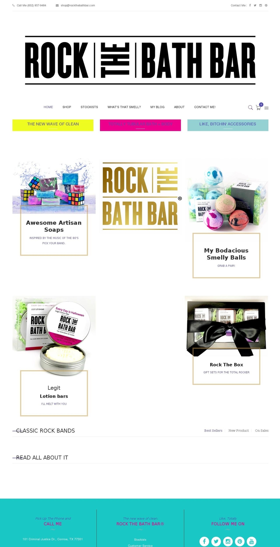 rockthebathbar.com shopify website screenshot