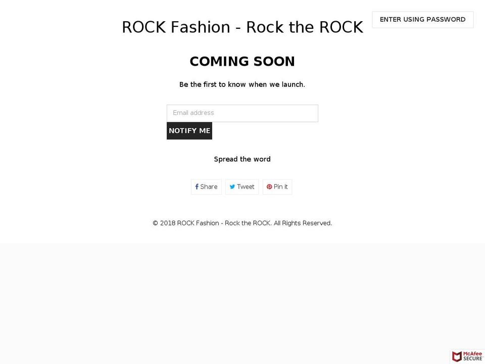 Fashion Shopify theme site example rocktherockfashion.com