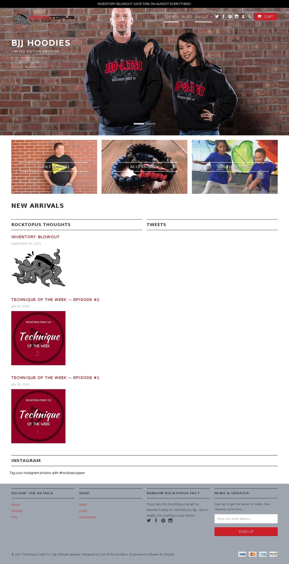 rocktopusfightco.com shopify website screenshot