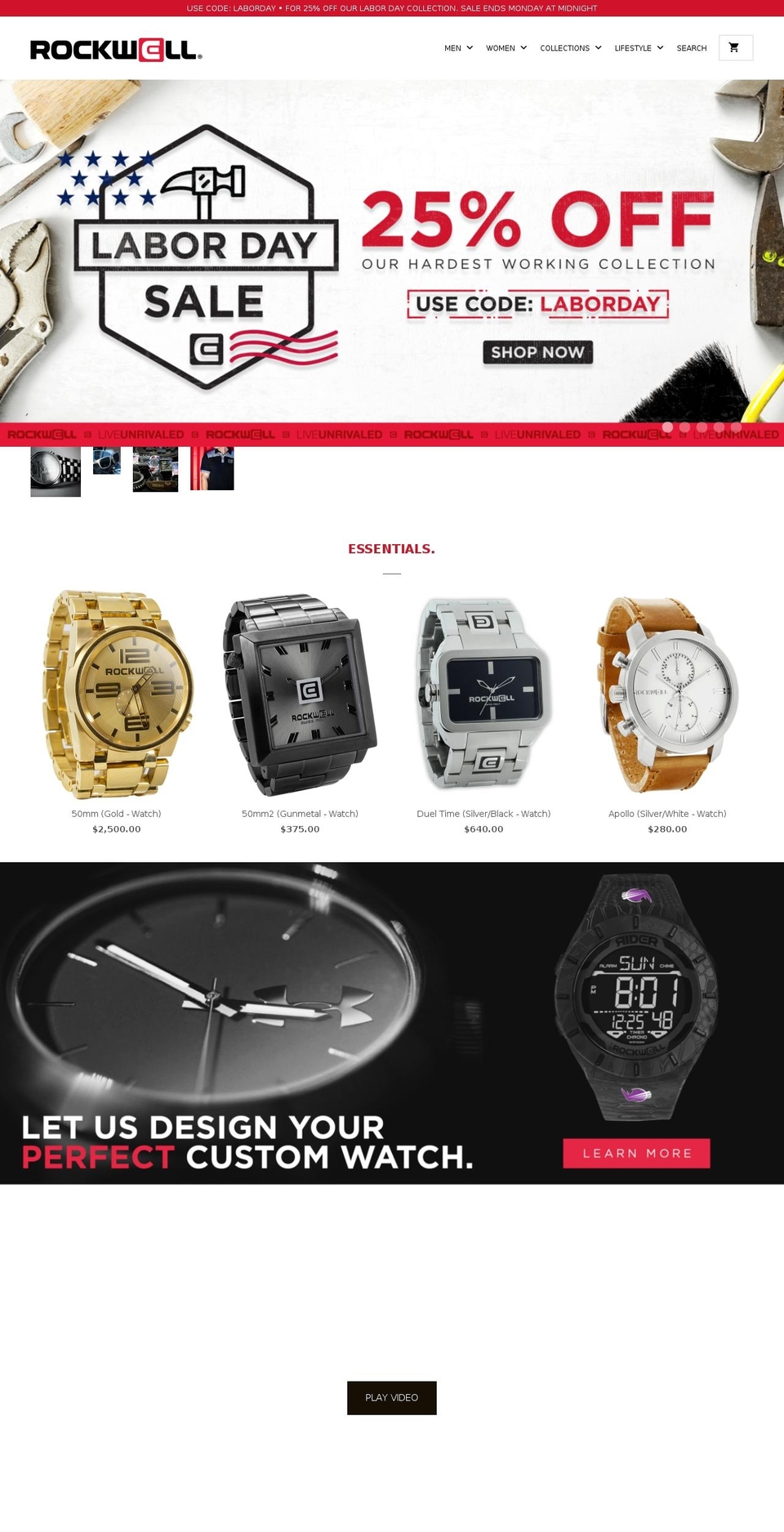 rockwellmoto.com — Shopify storefront screenshot