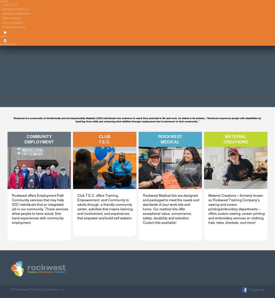 rockwesttraining.net shopify website screenshot
