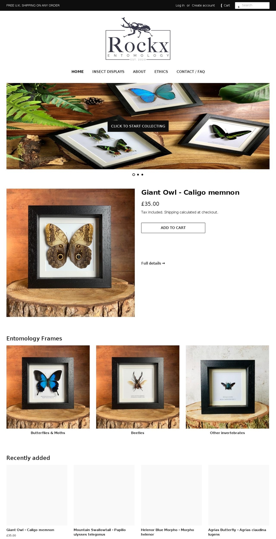 rockx.co.uk shopify website screenshot