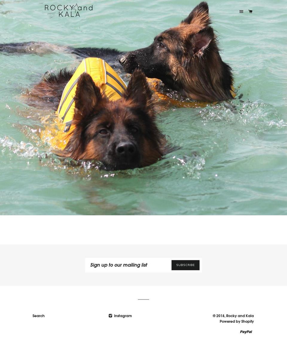 rockyandkala.com — Shopify storefront screenshot