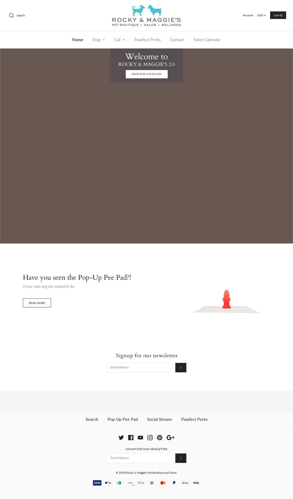 rockyandmaggiesplace.com — Shopify storefront screenshot