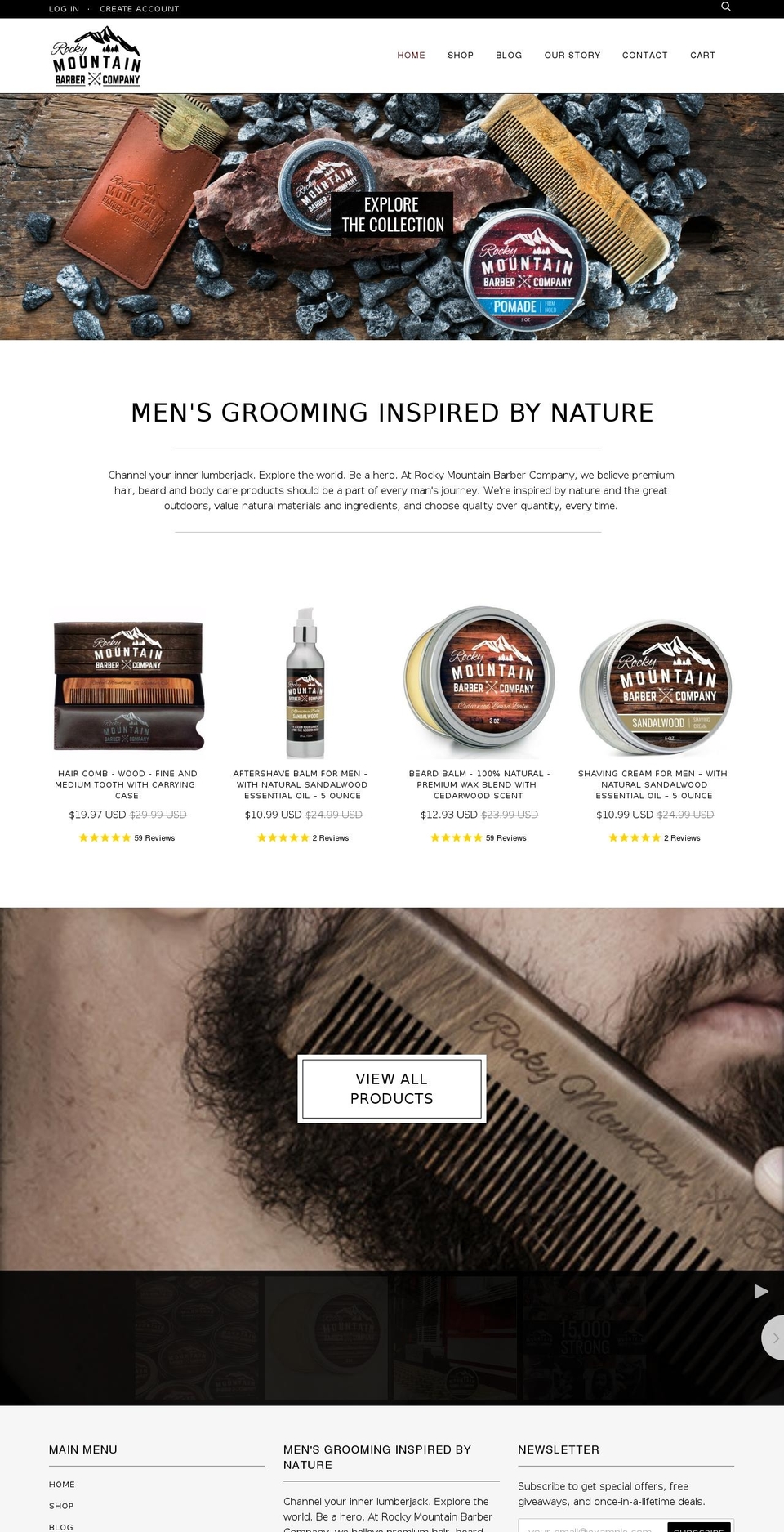 rockymountainbarber.com shopify website screenshot