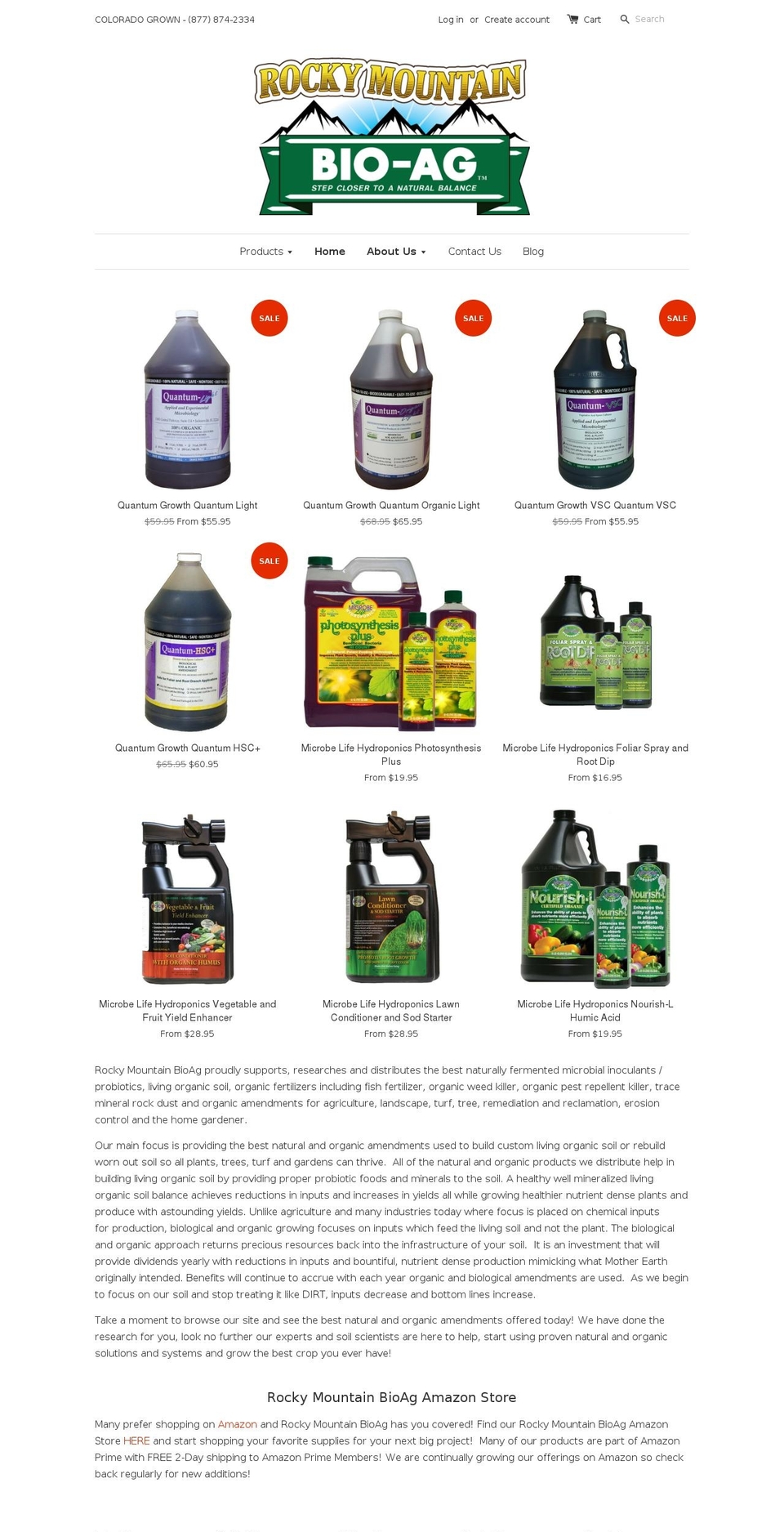 rockymountainbioag.com shopify website screenshot