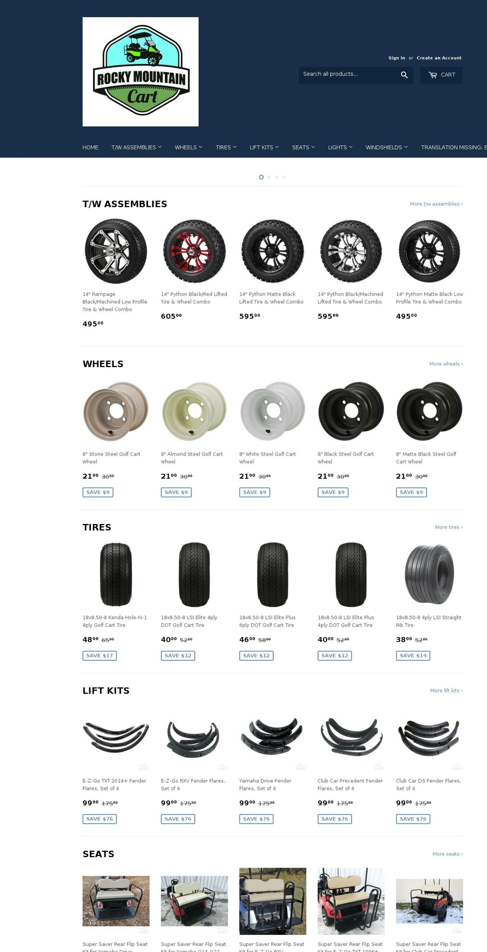 rockymountaincart.com — Shopify storefront screenshot