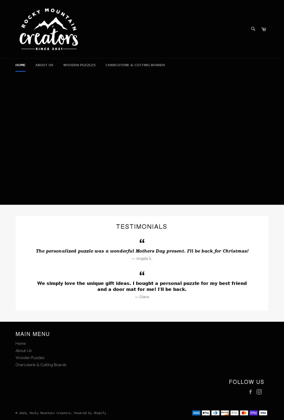 rockymountaincreators.com shopify website screenshot