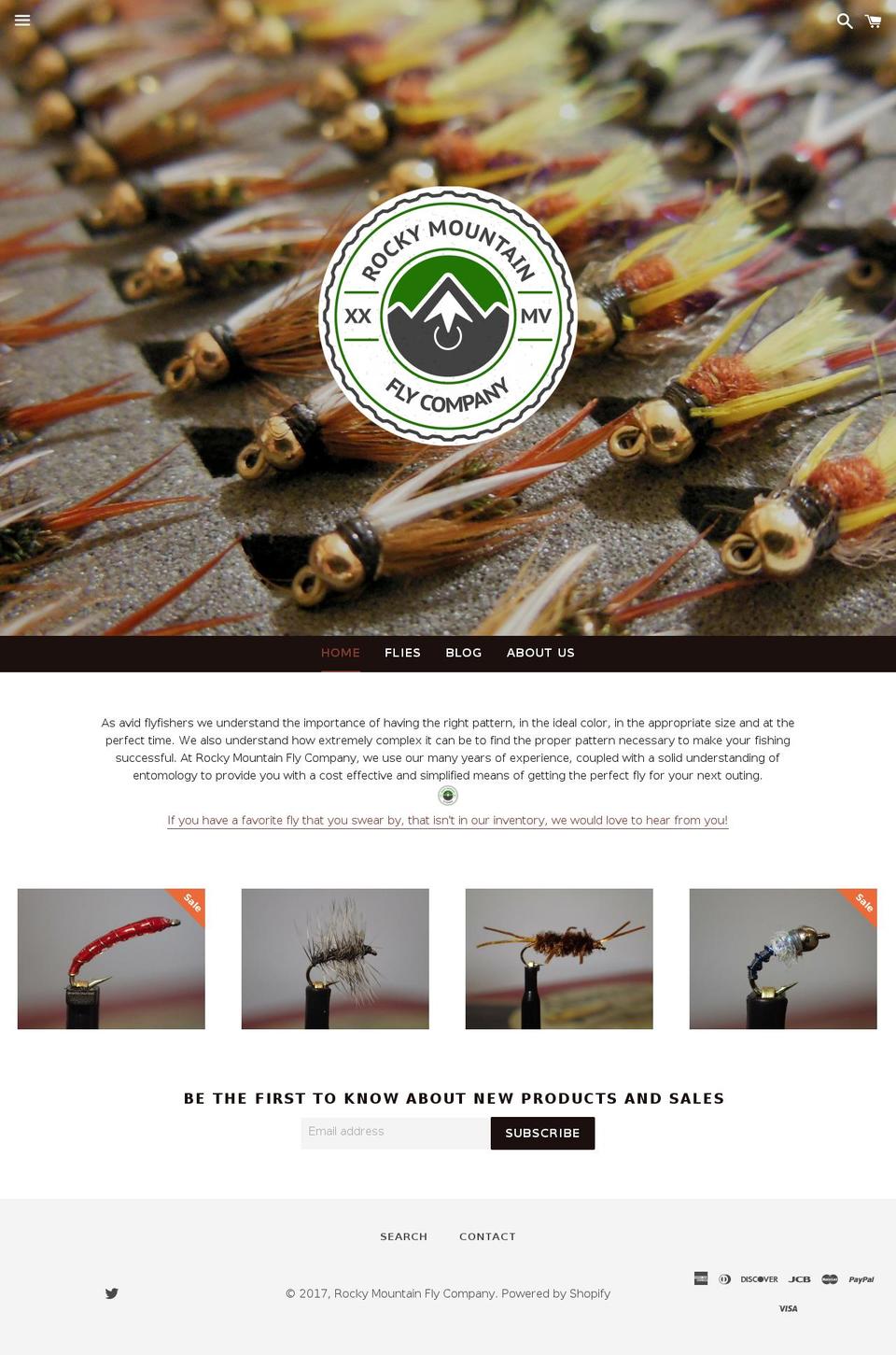 rockymountainflyco.com shopify website screenshot