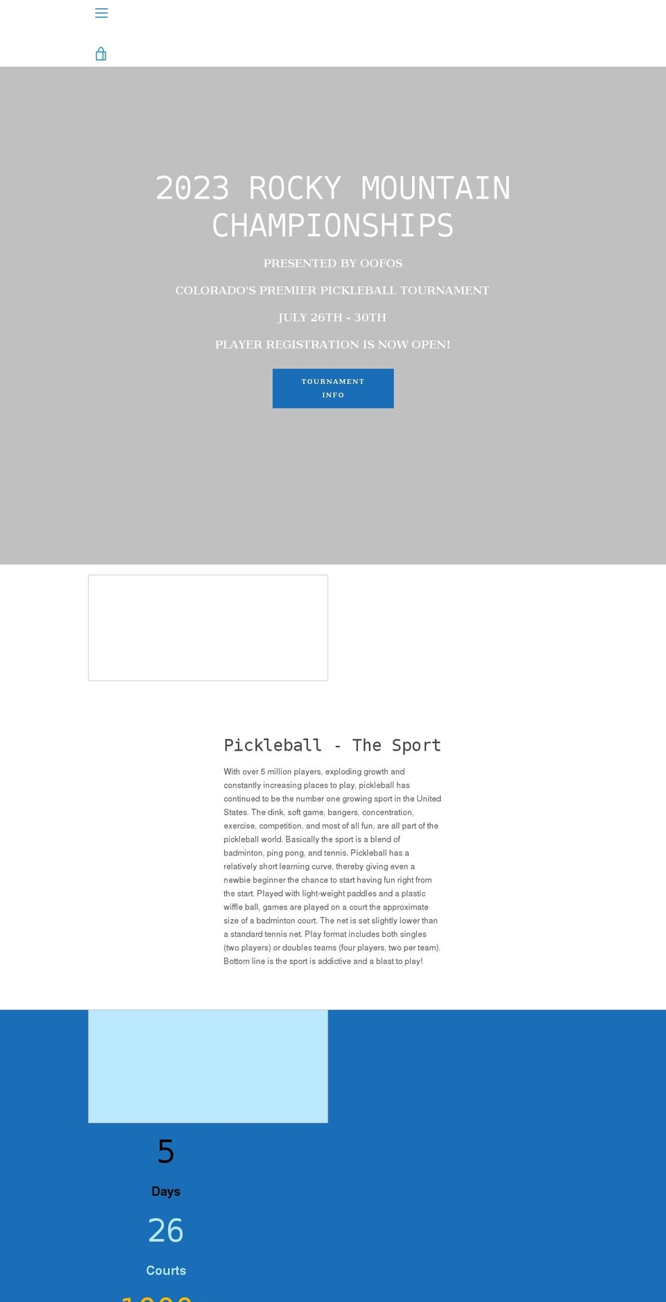 rockymountainpickleball.com shopify website screenshot