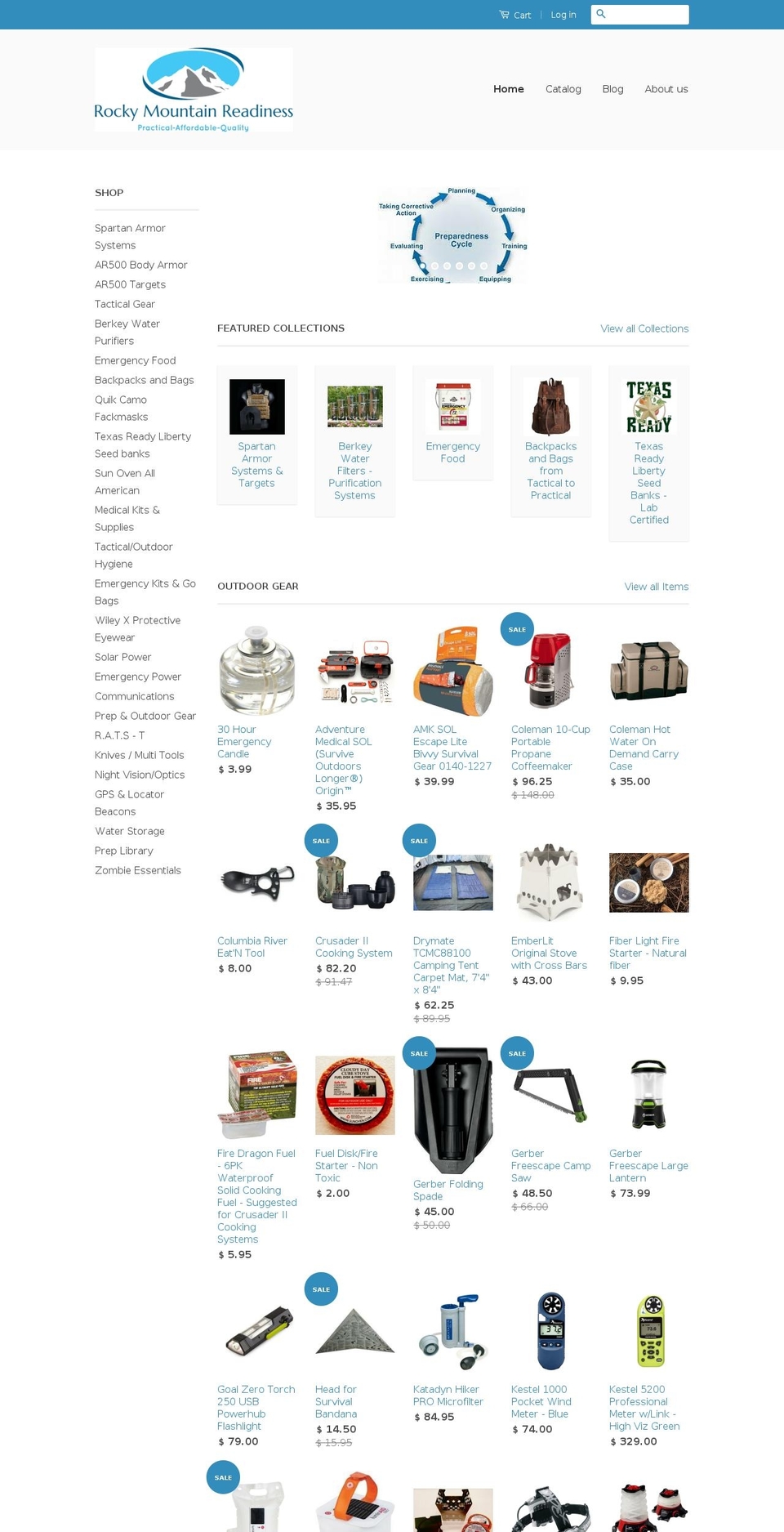 Capital Shopify theme site example rockymountainreadiness.com