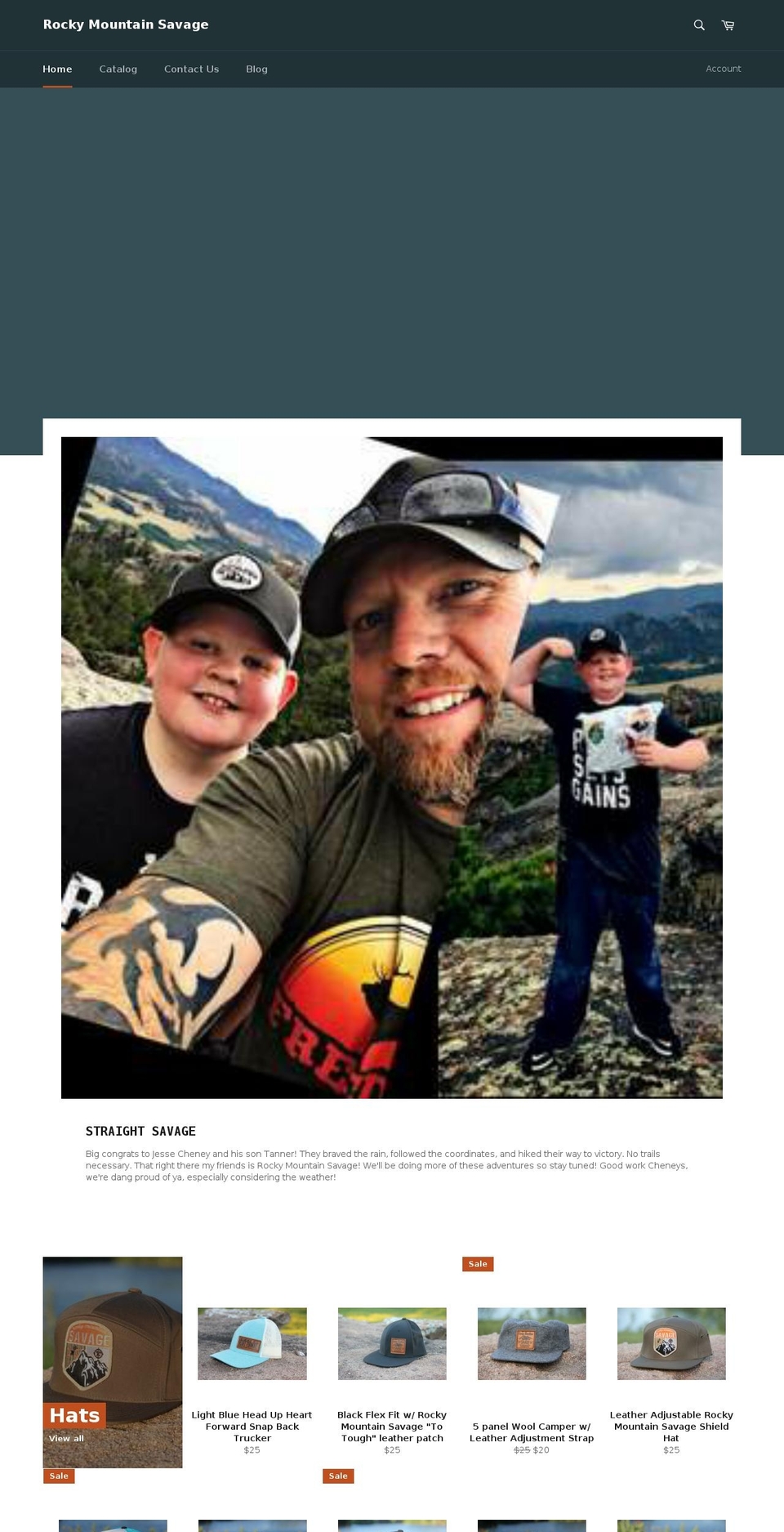 rockymountainsavage.com — Shopify storefront screenshot