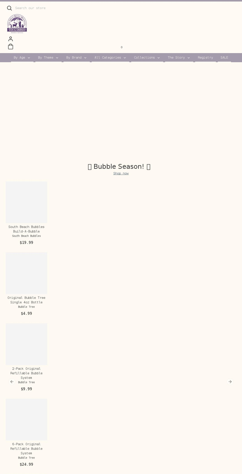 rockymountaintoycompany.com shopify website screenshot