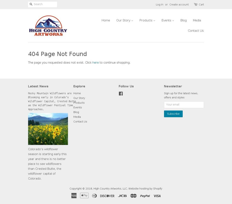 rockymountainwildflowersguide.com — Shopify storefront screenshot