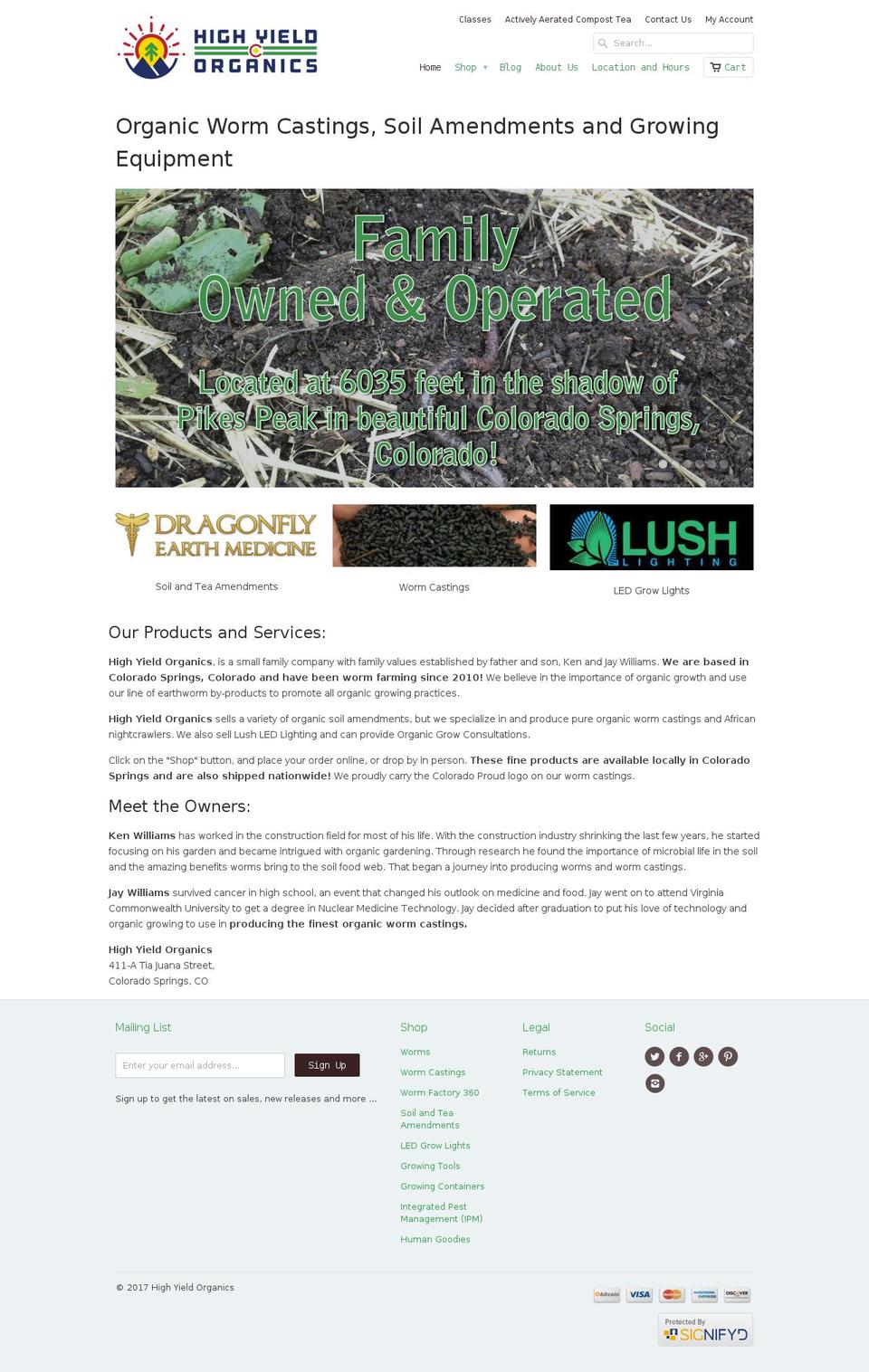 rockymountainwormcompany.net shopify website screenshot