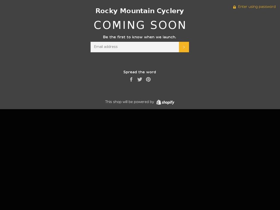 rockymtncyclery.com — Shopify storefront screenshot